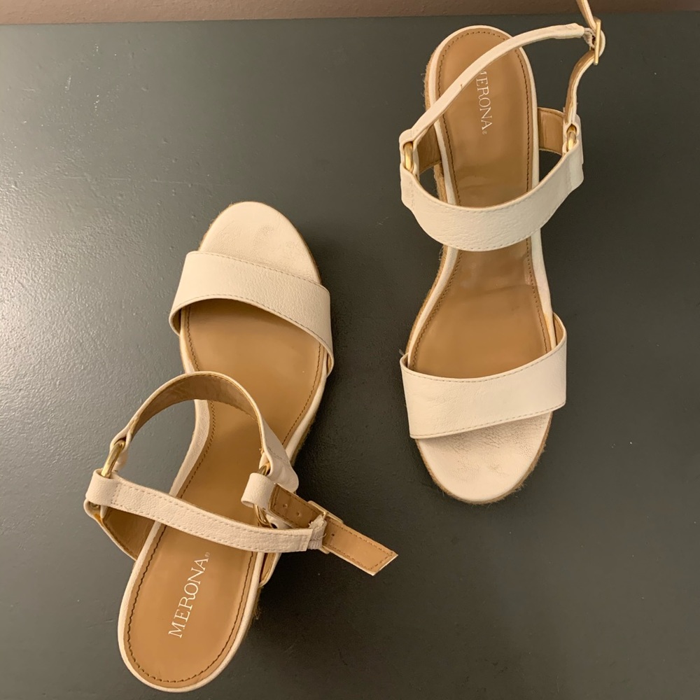 White Merona wedges